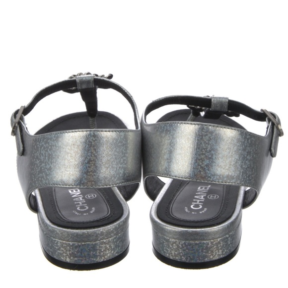 CHANEL Interlocking CC Logo T-Strap Sandals
Size: 11.5 - Picture 6 of 10
